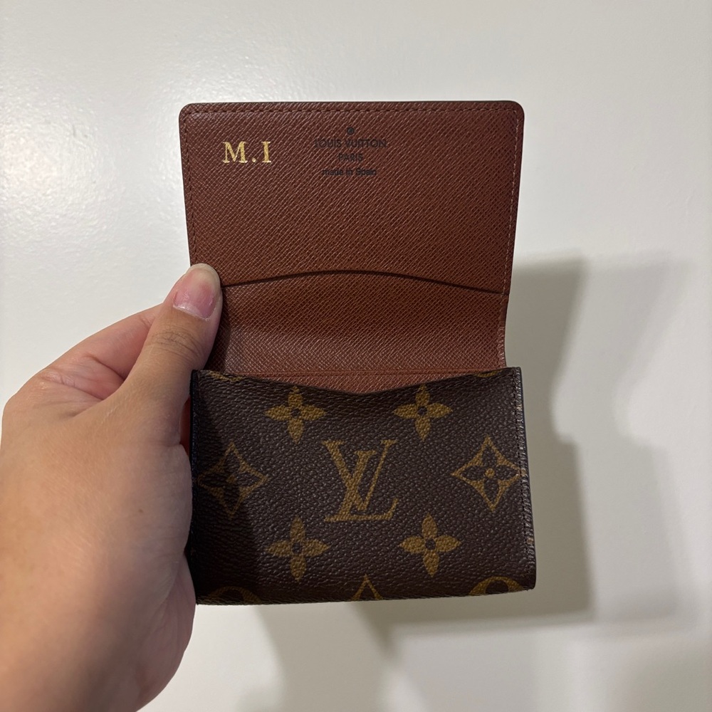 Unisex Louis Vuitton Monogram Canvas Card Holder